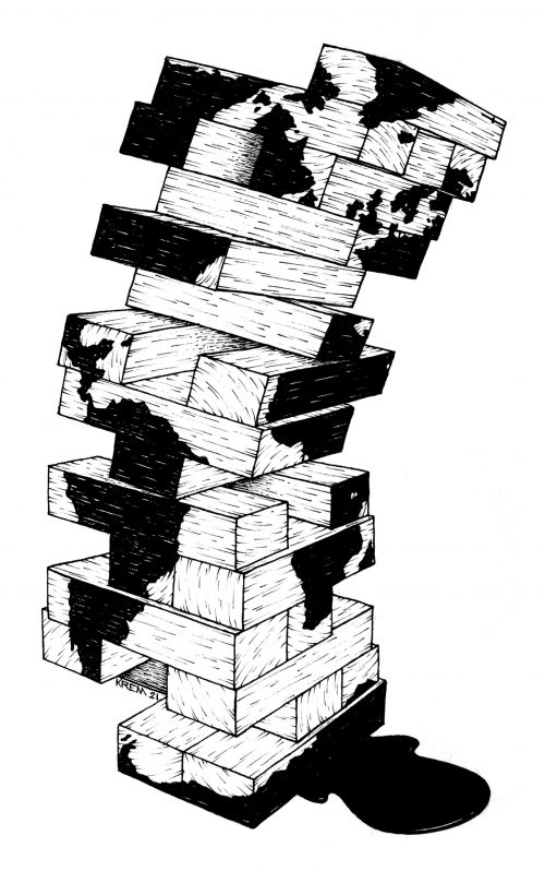 Jenga illustration écologie